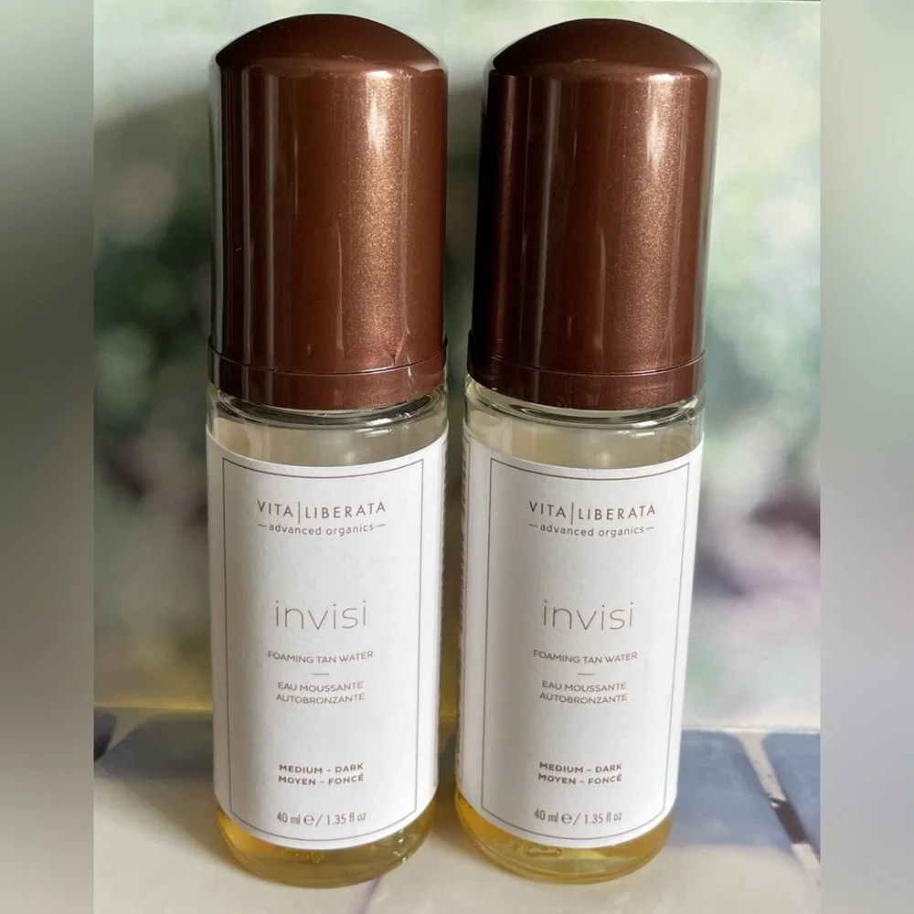 Vita Liberata Invisi Foaming Tan Water - Medium Dark Brown-2 Bottles.